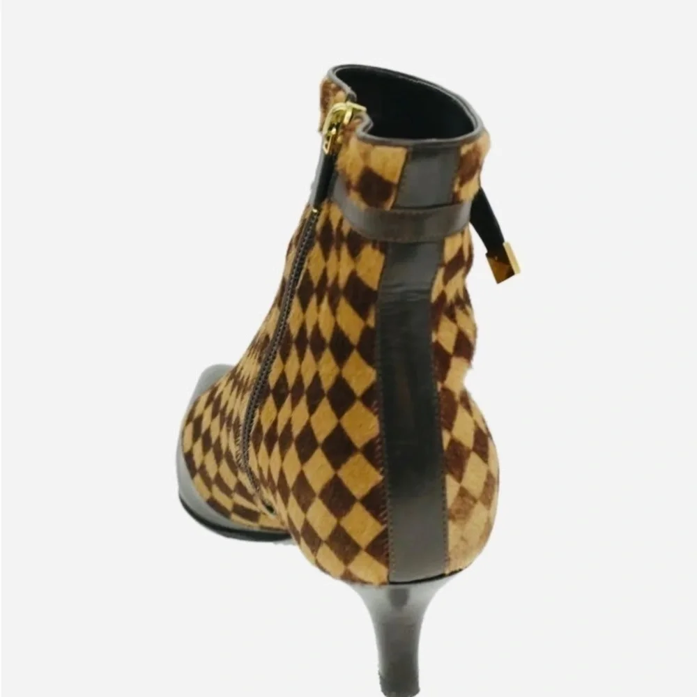 Louis VUITTON Damier Sauvage Heeled Boots - Size 6 - 6.5 - Picture 13 of 14